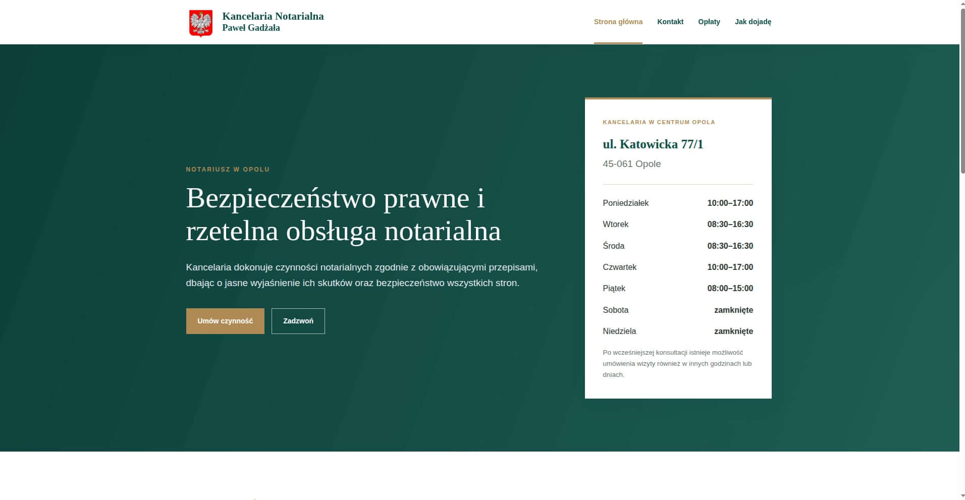 Strona kancelarii notarialnej